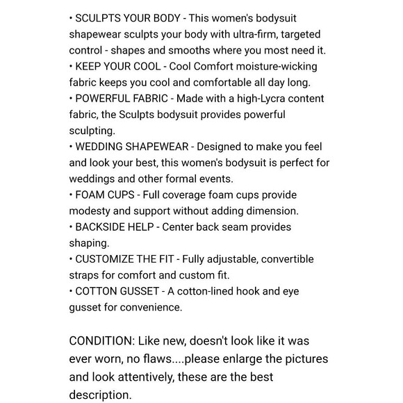 Maidenform XXL Shapewear FitSense Extra Firm Shaping Bodysuit NWT FLS075 Black - Picture 7 of 7